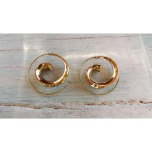 orecchini spirale ottone 